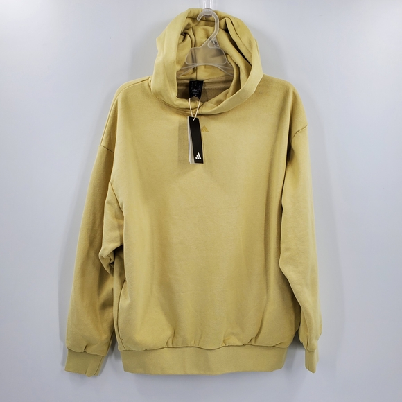 adidas Other - Adidas Baskeball Sueded Hoodie Sweatshirt (Halo Gold) IN7706 Unisex Small‎ NEW